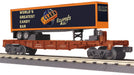 MTH RailKing 30-76892 O Gauge NYC 506061 Flat Car with 40’ Clark Bar Trailer