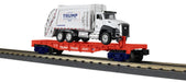 MTH RailKing 30-76928 O Gauge Flatcar with Trump Garbage Truck