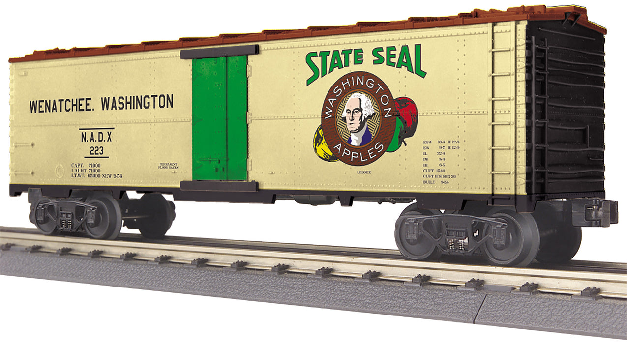 MTH RailKing 30-78242 O Gauge Steel Reefer Car Washington Apples NADX #'s Vary