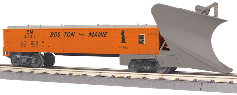 MTH Railking 30-79677 O Gauge Heavy Duty Snow Plow Boston & Maine B&M