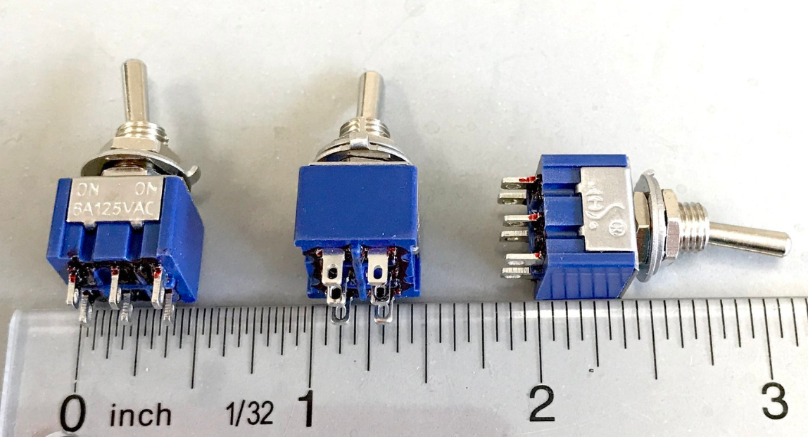 NCE 5240317 TS5DCO 125V - 5A On/Off/On DPDT Toggle Switch 5 Pack