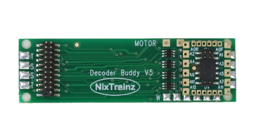 Nix Trains NTZ6 Decoder Buddy V5B DCC Motherboard with 21-Pin Decoder Socket (12 Light Outputs)
