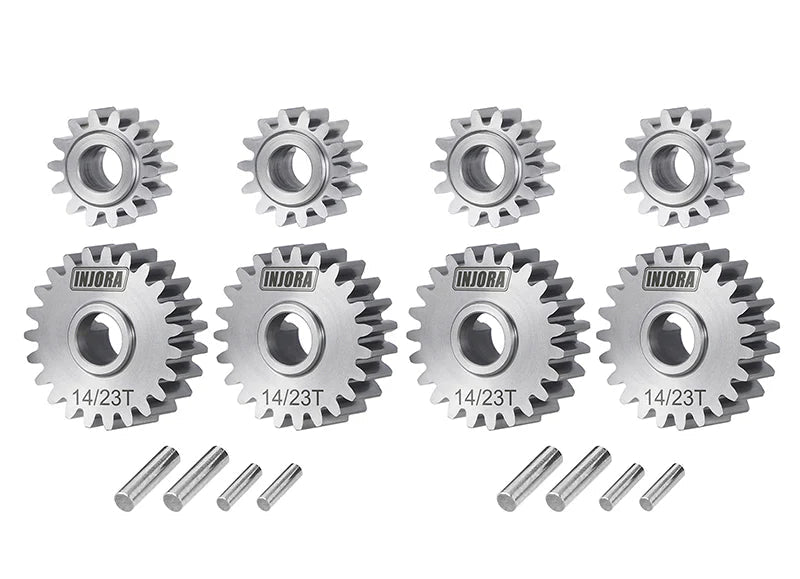 Injora ASC18-23T-2 Stainless Steel Portal Gears Set for Redcat Ascent-18