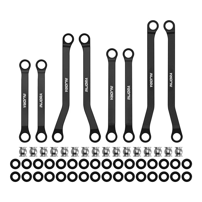 Injora ASC32-04BK Black Aluminum High Clearance Suspension Links Set for Redcat Ascent-32