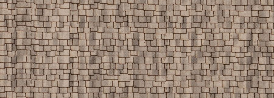 Northeastern Scale Lumber (50102) HOSHG2B1 HO Scale Laser-Cut Shingles 3 x 7-3/4" Sand Woodshake