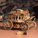 ROKR AMKA1 Mechanical Music Box 3D Wooden Puzzle - Rolling Stagecoach