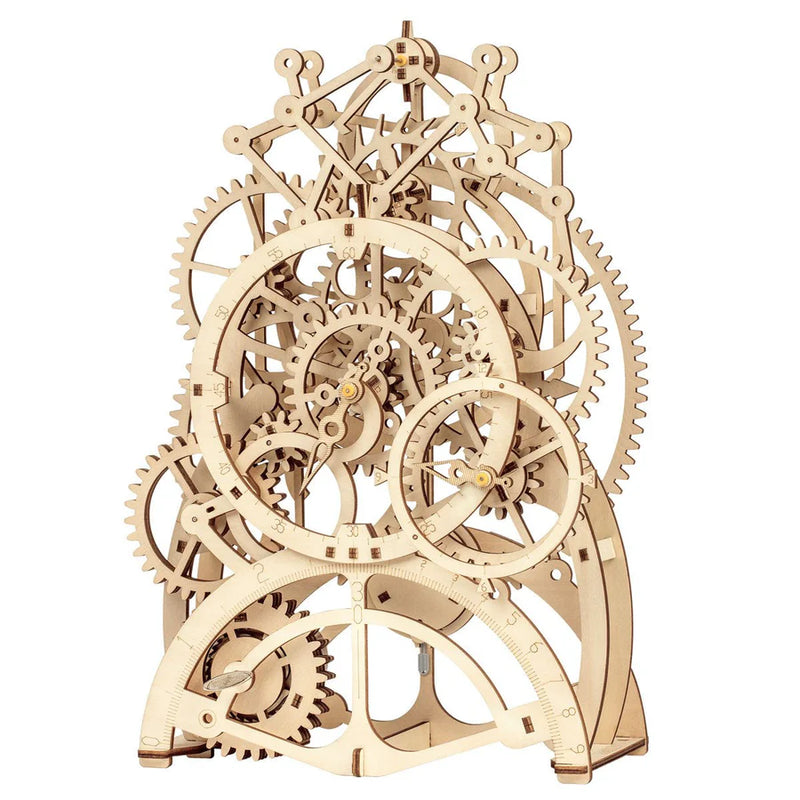 ROKR LK501 Mechanical Gears 3D Wooden Puzzle - Pendulum Clock - with wind-up spring