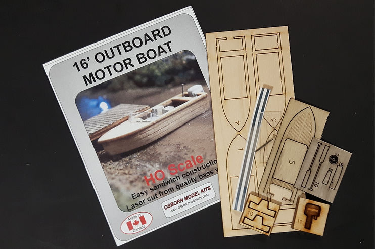 Osborn Model Kits 1007 HO Scale 16' Outboard Motorboat Kit