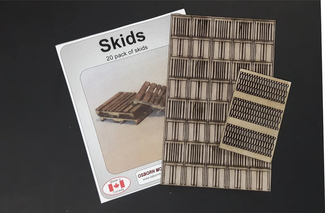 Osborn Model Kits 1016 HO Scale 40"x48" Skids Kit (20 Pack)