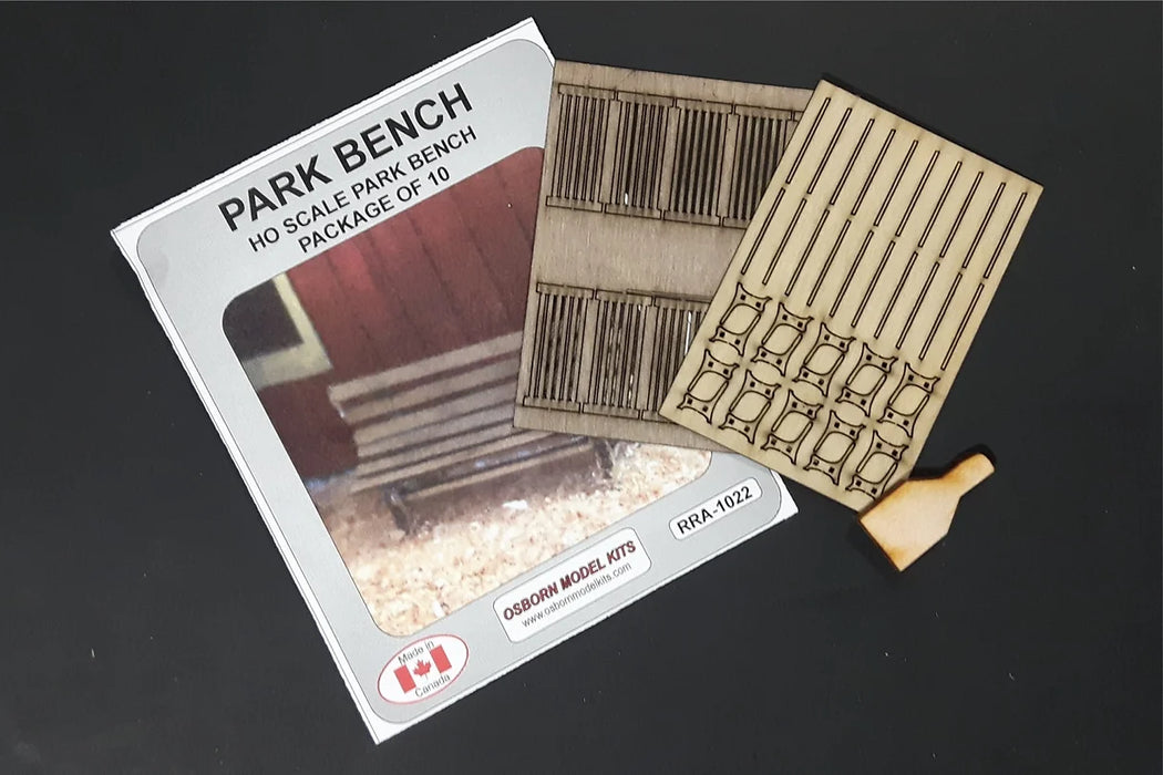 Osborn Model Kits 1022 HO Scale Park Bench Kit (10 Pack)