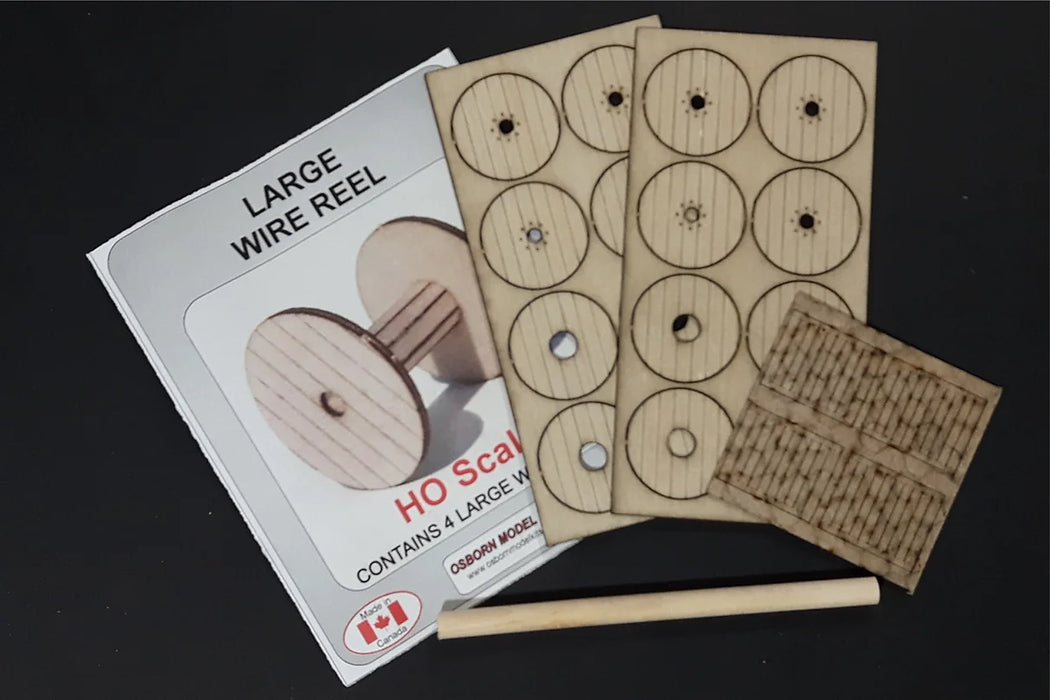 Osborn Model Kits 1032 HO Scale Large Wire Reels Kit (4 Pack)
