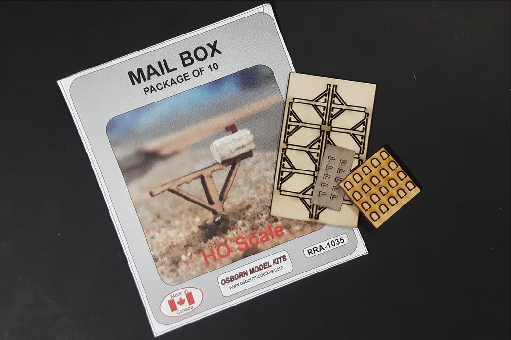 Osborn Model Kits 1035 HO Scale Mailbox (10 Pack)