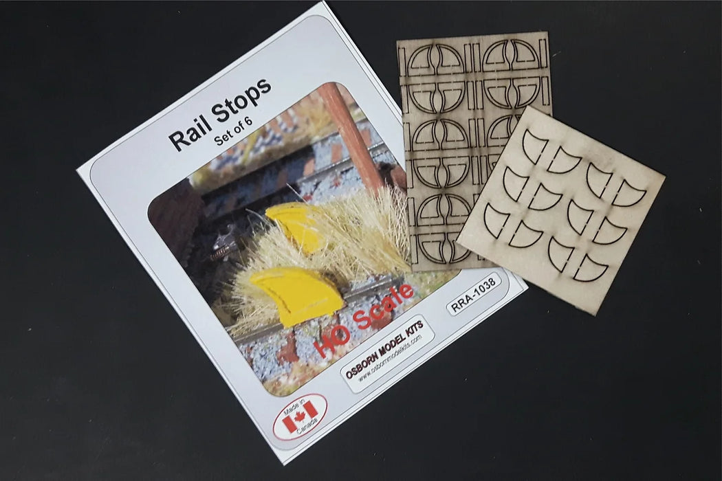 Osborn Model Kits 1038 HO Scale Rail Stops (Set of 6)