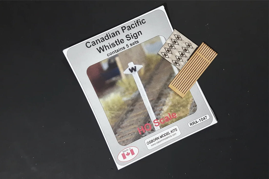 Osborn Model Kits 1047 HO Scale Canadian Pacific Whistle Sign Kit