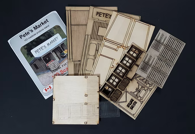 Osborn Model Kits 1062 HO Scale Pete's Produce Stand Craftsman Kit
