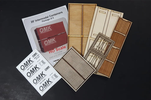 Osborn Model Kits 1063 HO Scale 20' Intermodal Containers Wood Kit