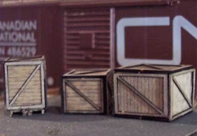 Osborn Model Kits 1065 HO Scale Wooden Crates Kit