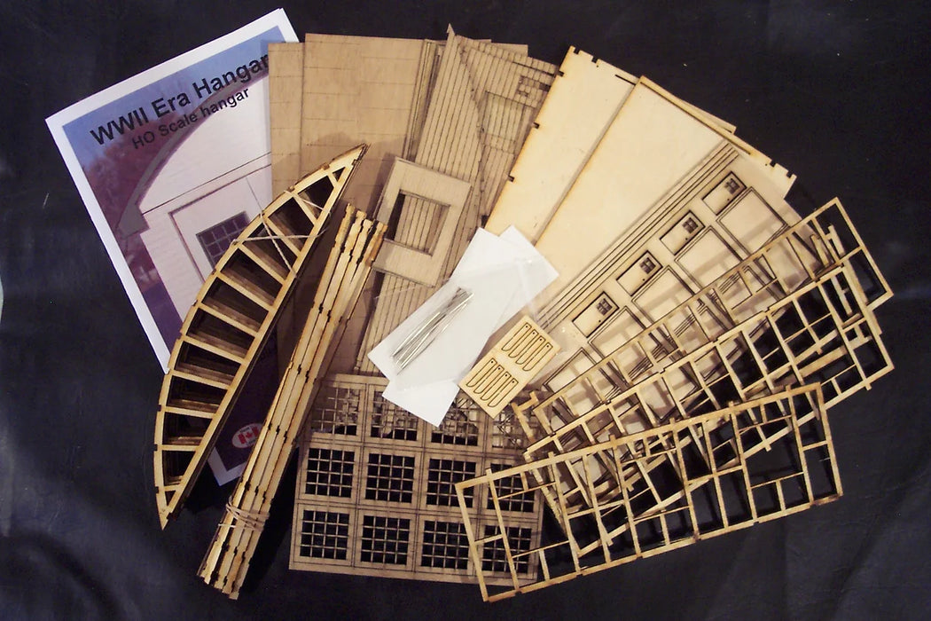 Osborn Model Kits 1078 HO Scale World War Two Era Aircraft Hanger Craftsman Kit