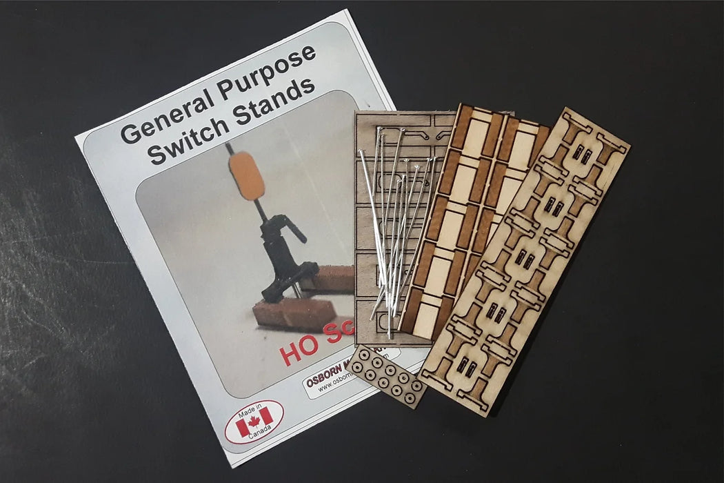 Osborn Model Kits 1086 HO Scale General Purpose Switch Stands Kit (10 Pack)
