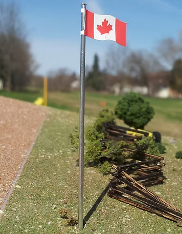 Osborn Model Kits 1093 HO Scale Canadian Flag with Pole Kit (3 Pack)