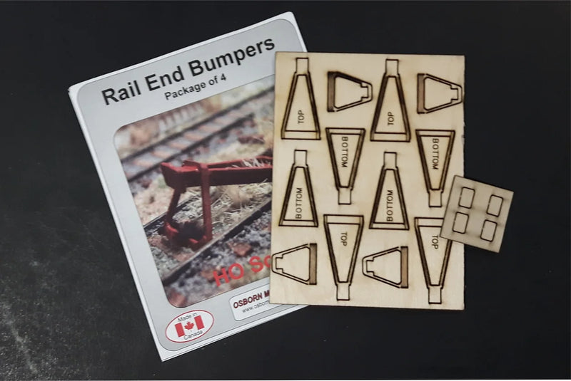 Osborn Model Kits 1096 HO Scale Rail End Bumper (4 Pack)