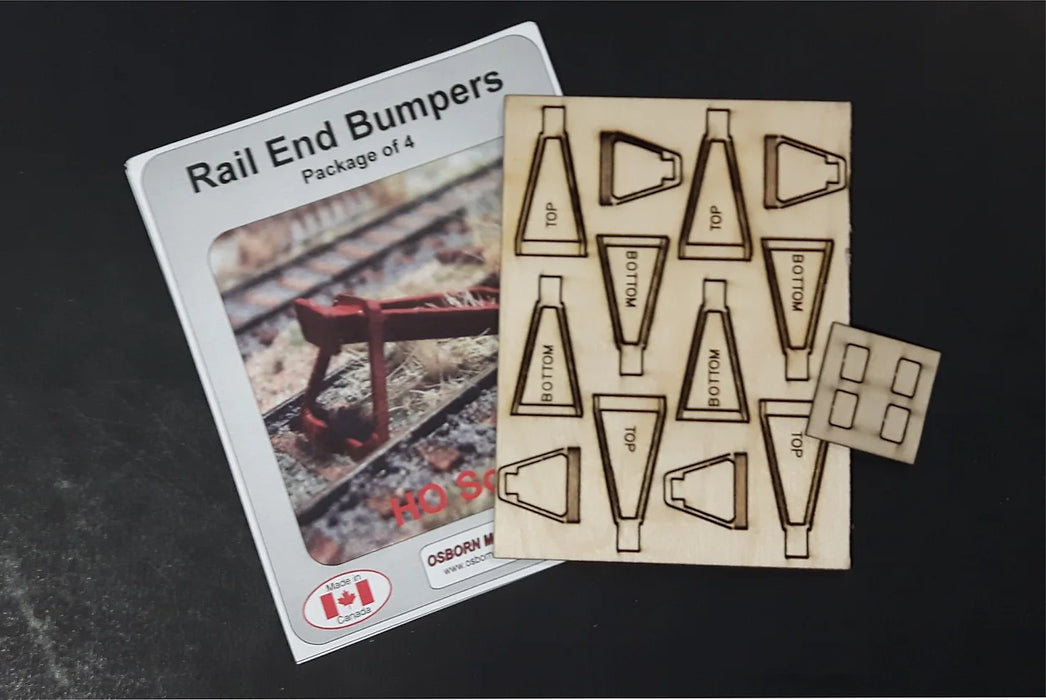 Osborn Model Kits 1096 HO Scale Rail End Bumper (4 Pack)