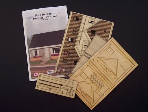 Osborn Model Kits 1103 HO Scale Four Bedroom Home Craftsman Kit