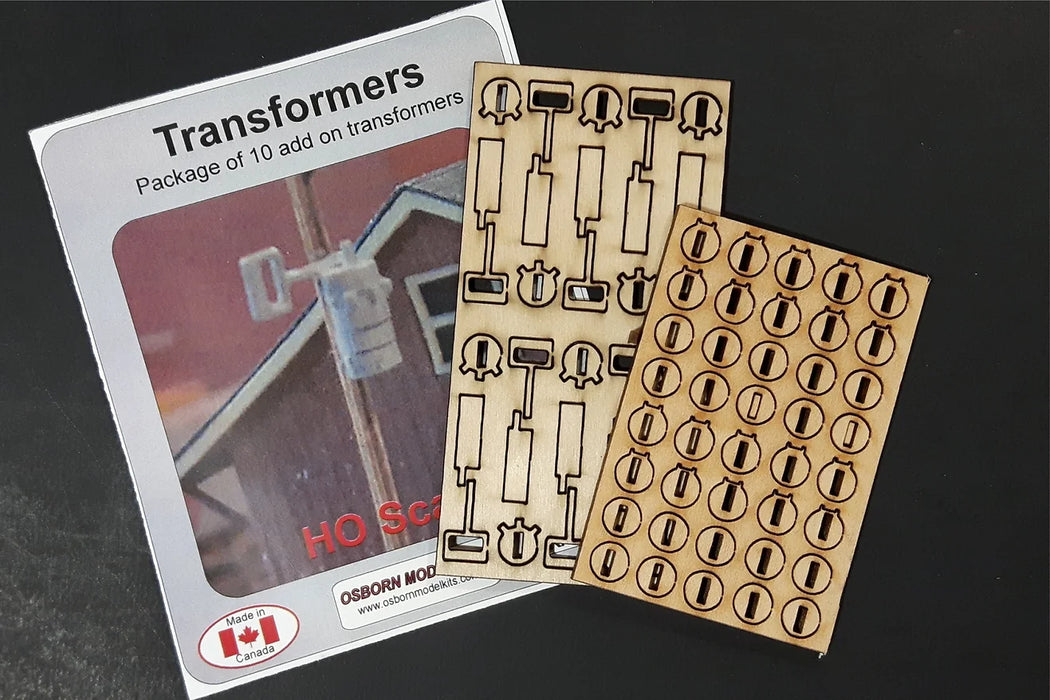 Osborn Model Kits 1106 HO Scale Transformers for Utility Poles (10 Pack)