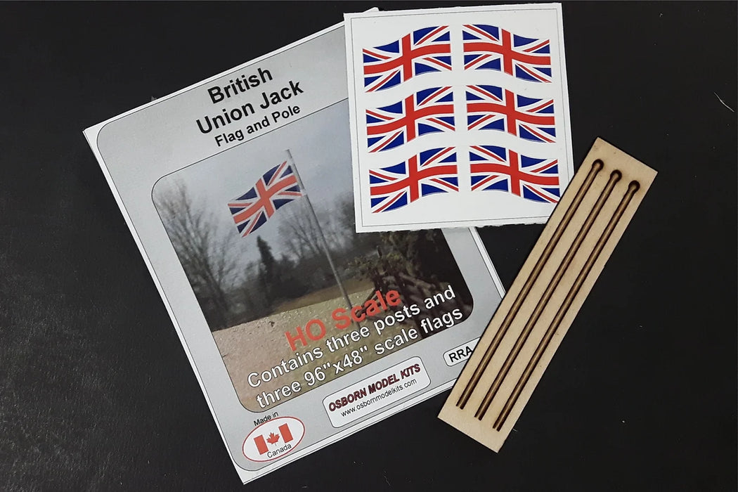 Osborn Model Kits 1112 HO Scale British Union Jack (3 Pack)