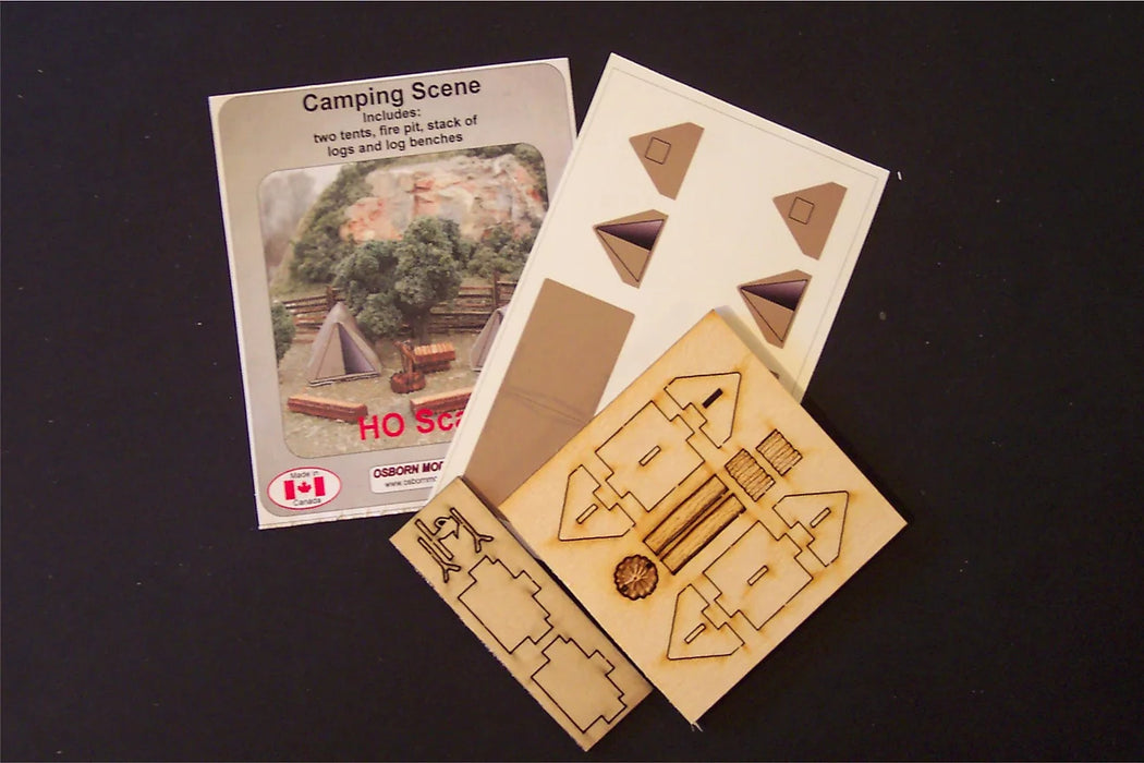 Osborn Model Kits 1113 HO Scale Camping Scene Kit