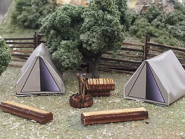Osborn Model Kits 1113 HO Scale Camping Scene Kit