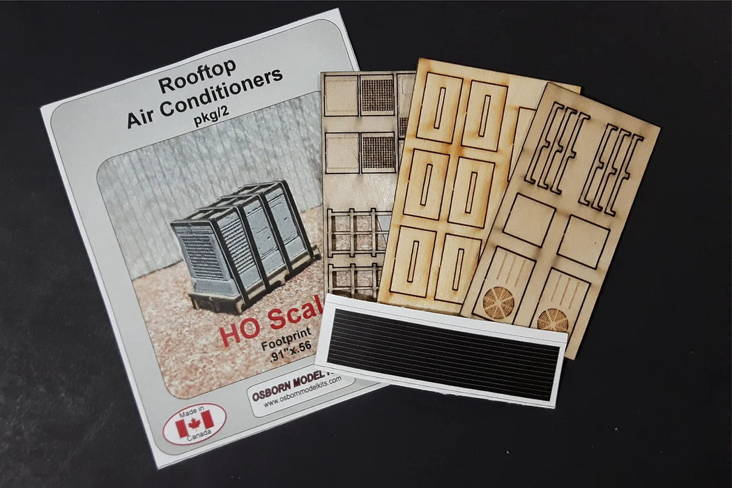 Osborn Model Kits 1117 HO Scale Rooftop Air Conditioner Kit (2 Pack)