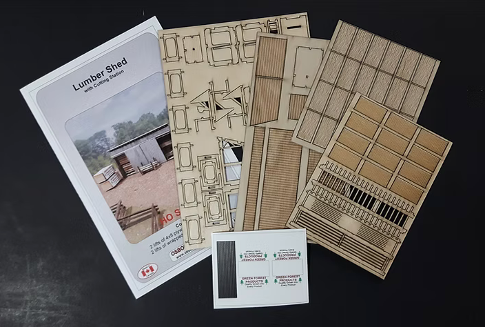 Osborn Model Kits 1118 HO Scale Lumber Shed with Cutting Station Craftsman Kit