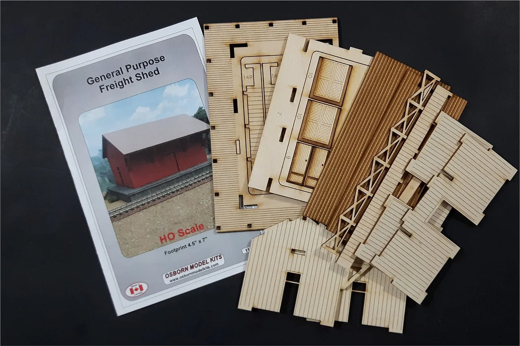 Osborn Model Kits 1121 HO Scale General Purpose Freight Shed Craftsman Kit