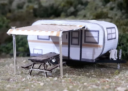 Osborn Model Kits 1126 HO Scale Vintage 1960s-1970s 15' Travel Trailer Kit