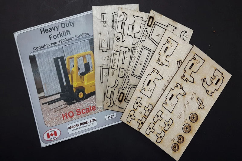 Osborn Model Kits 1128 HO Scale Heavy Duty Forklift Kit (2 Pack)