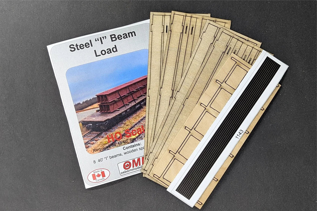 Osborn Model Kits 1143 HO Scale 40' Steel Beam Load Kit (8 Pack)