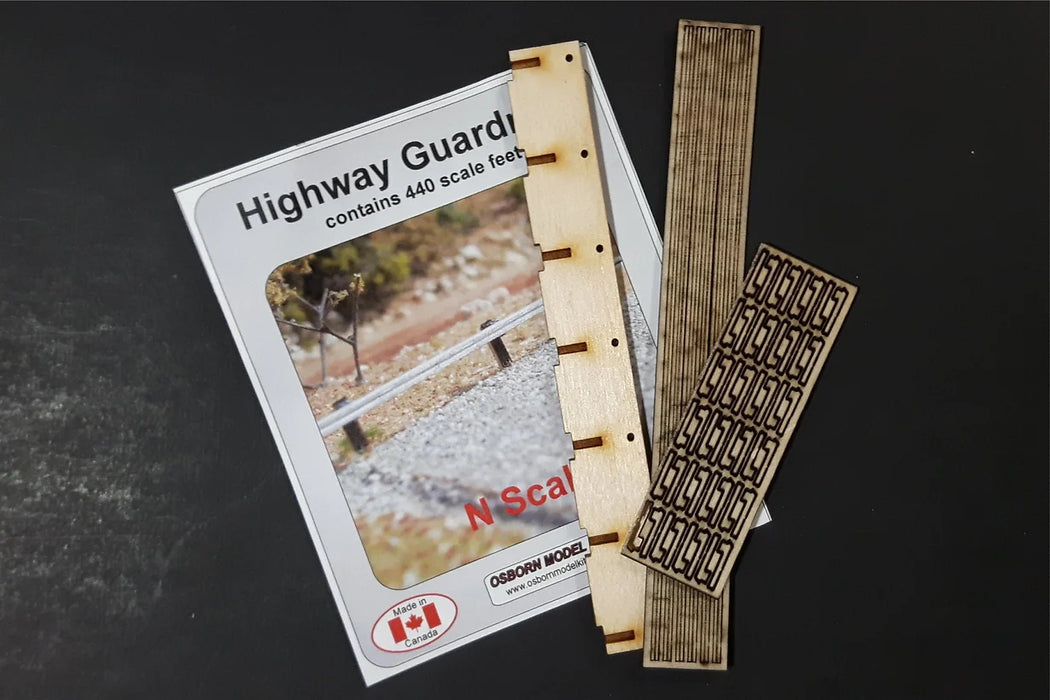 Osborn Model Kits 3008 N Scale Highway Guardrails Kit