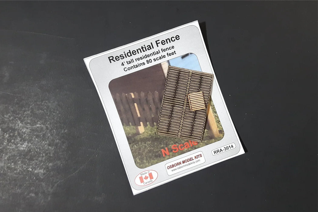 Osborn Model Kits 3014 N Scale Residential Fence Kit