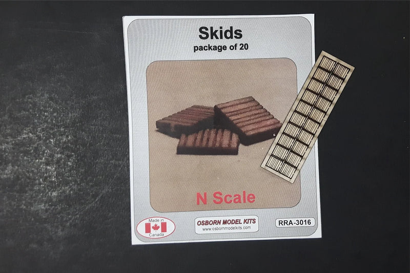 Osborn Model Kits 3016 N Scale Skids Kit (20 Pack)