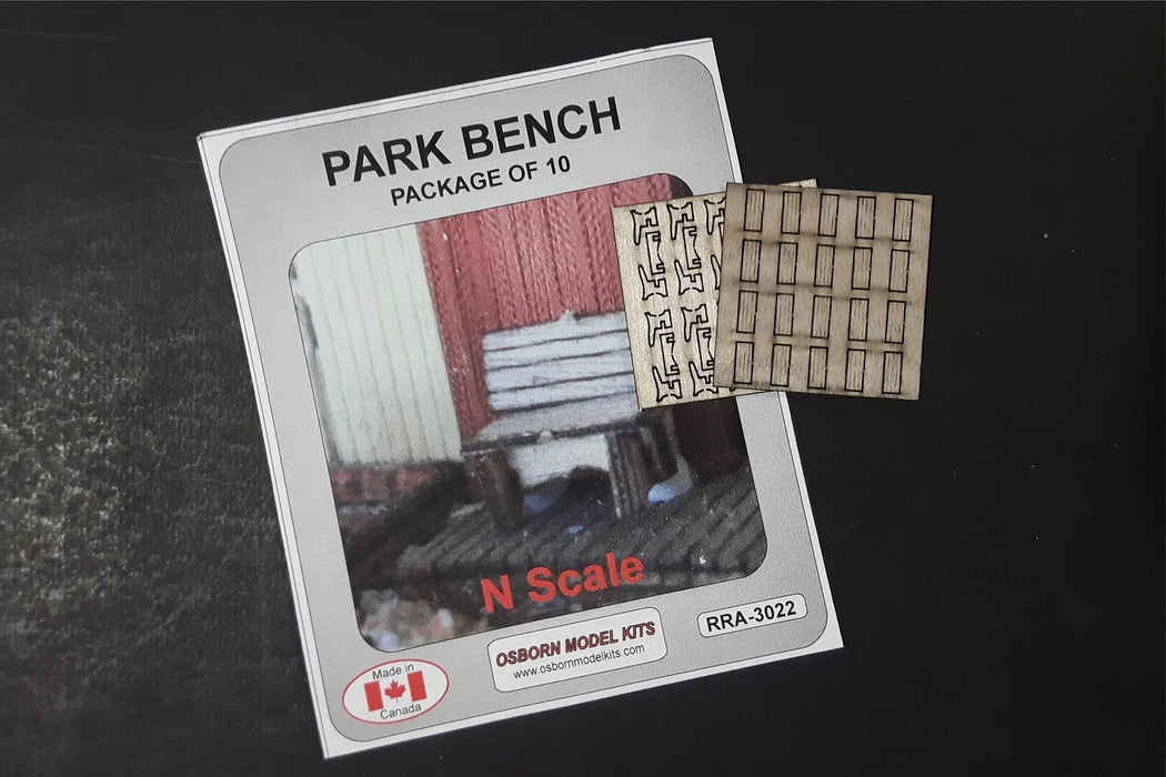 Osborn Model Kits 3022 N Scale Park Benches Kit (10 Pack)