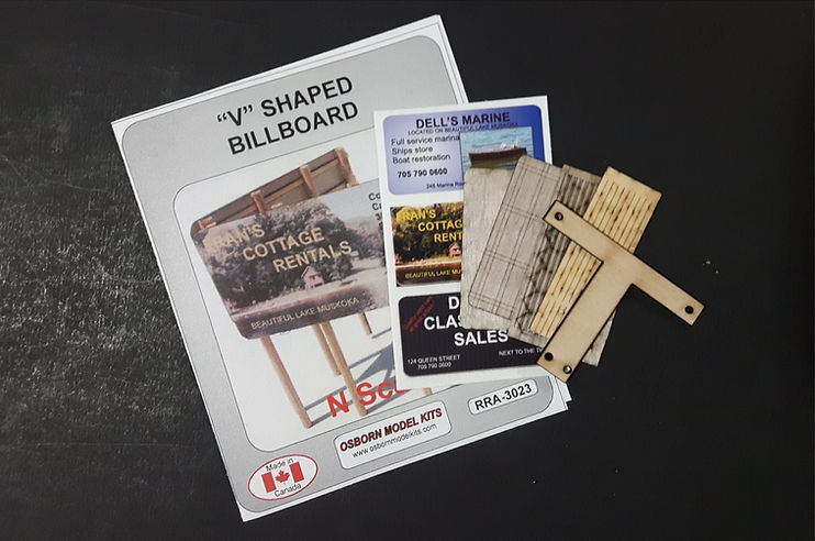Osborn Model Kits 3023 N Scale V Shaped Billboard Kit