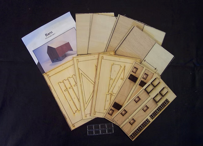 Osborn Model Kits 3029 N Scale Barn Craftsman Kit