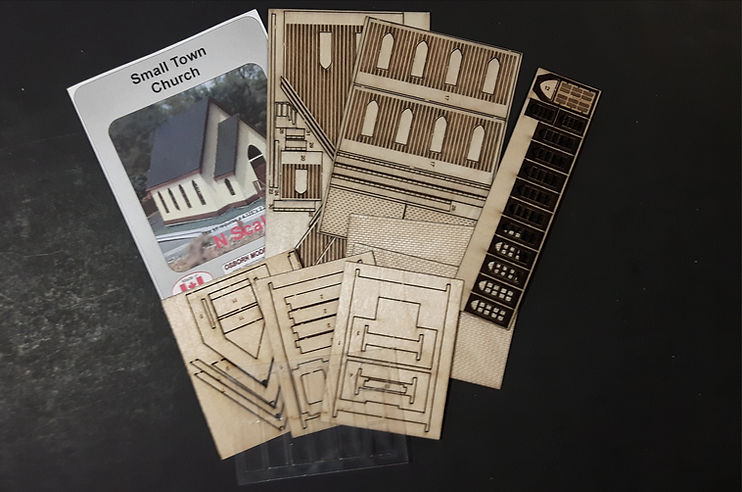 Osborn Model Kits 3030 N Scale Small Town Church Kit
