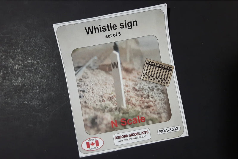 Osborn Model Kits 3033 N Scale Whistle Signs Kit
