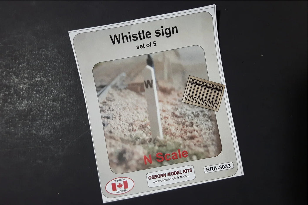 Osborn Model Kits 3033 N Scale Whistle Signs Kit