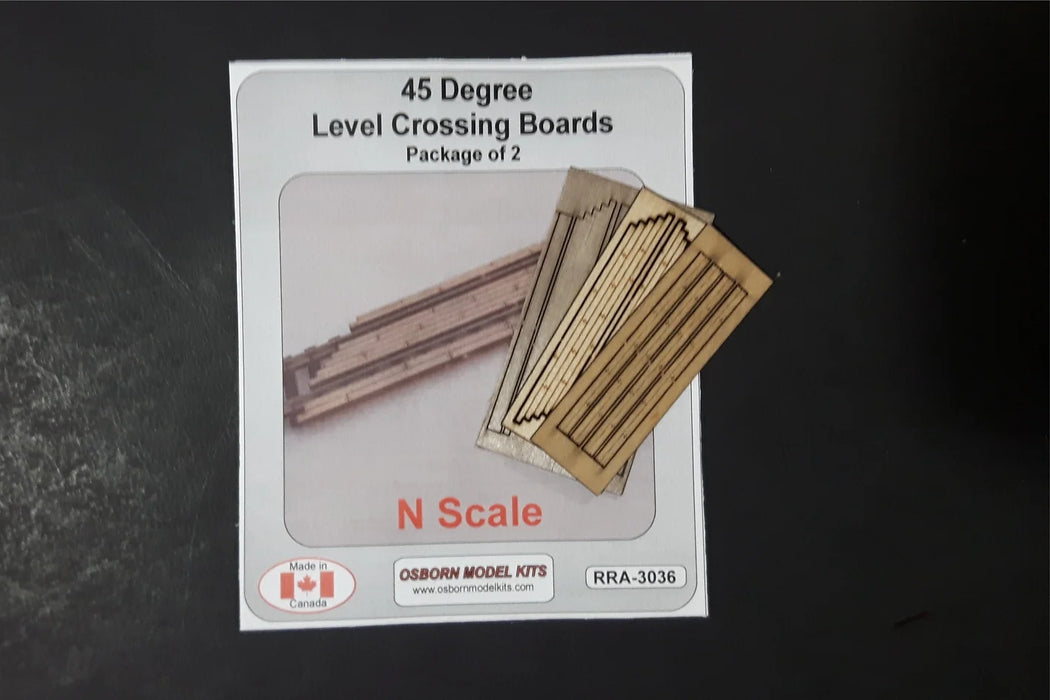 Osborn Model Kits 3036 N Scale 45 Degree Crossing Boards Kit