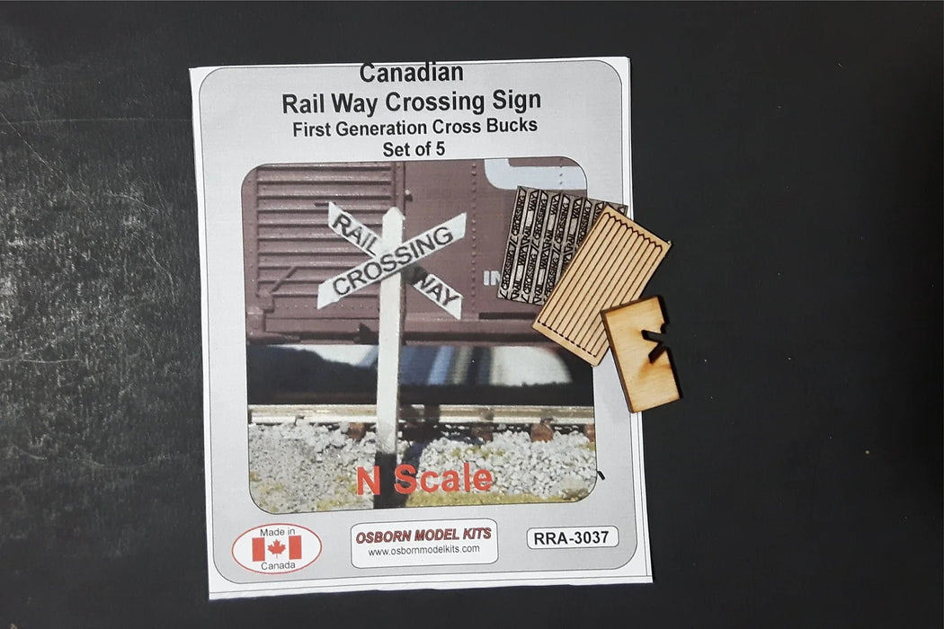 Osborn Model Kits 3037 N Scale 1st Generation Crossbucks Kit