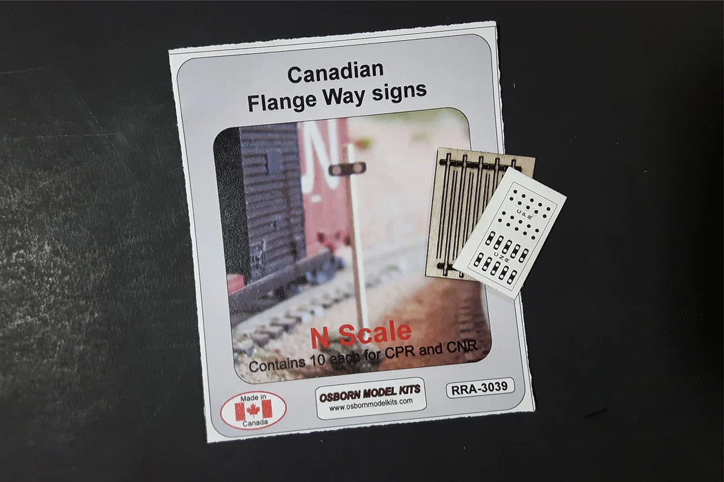 Osborn Model Kits 3039 N Scale Flange Way Signs Kit