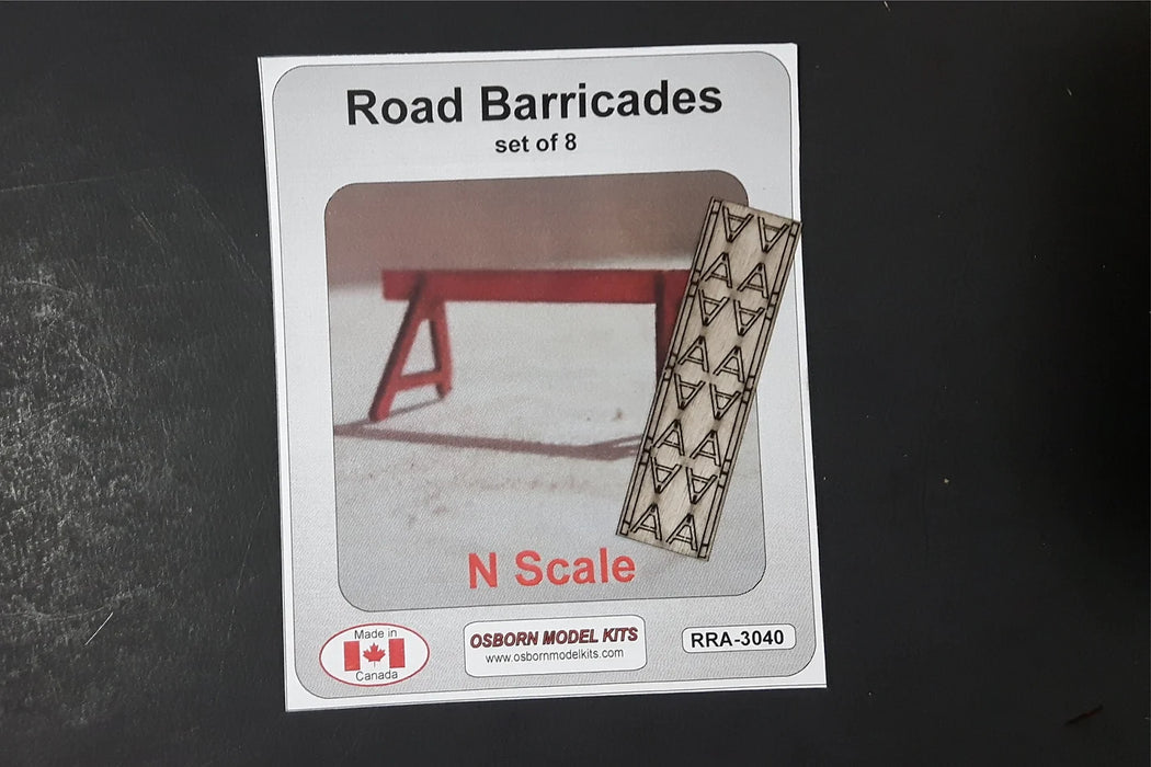 Osborn Model Kits 3040 N Scale Road Barricades Kit